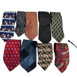 mens neck ties nautica Balmain classic Designer workwear office lot of 8